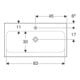Geberit Lavabo iCon Light 90x48 cm, robinet mitigeur, sans trop-plein, blanc K-Tect