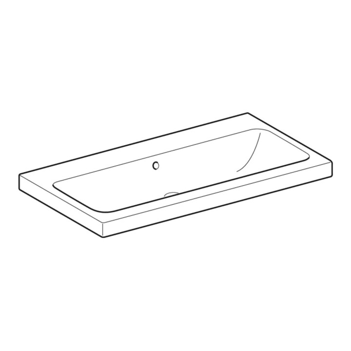 Geberit Lavabo iCon Light 90x48 cm, sans robinet, avec trop-plein, blanc KeraTect