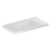 Geberit Lavabo iCon Light 90x48 cm, sans trop-plein, sans robinetterie, avec tablette, blanc