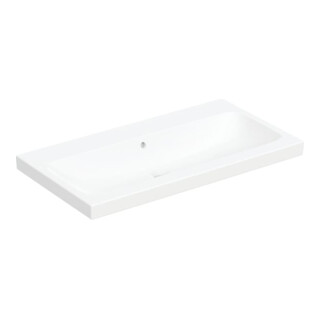 Geberit Lavabo iCon Light 90x48 cm, sans trou de robinet, avec trop-plein, blanc