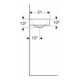 Geberit Lavabo mural iCon 53x31 cm, vidage à droite, avec robinet, sans trop-plein, blanc
