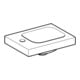 Geberit Lavabo mural iCon Light 38x28 cm, sans trop-plein, robinetterie gauche, blanc mat
