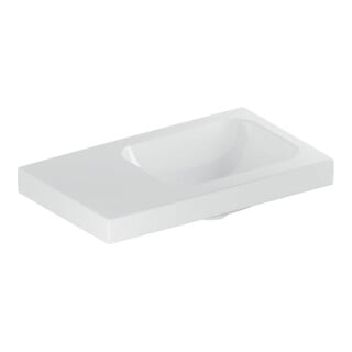 Geberit Lavabo mural iCon Light 53x31 cm, sans trop-plein, avec tablette, blanc