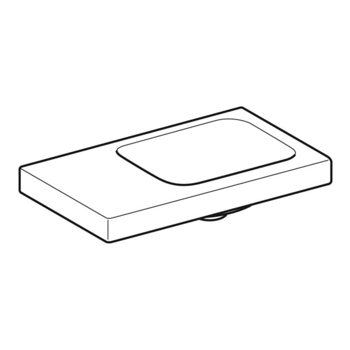 Geberit Lavabo mural iCon Light 53x31 cm, sans trop-plein, avec tablette, blanc