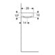 Geberit Lavabo mural Preciosa II 40x28 cm, robinet à droite, sans trop-plein, blanc