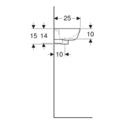 Geberit Lavabo mural Renova 36x25 cm, avec trop-plein, blanc/KeraTe-2