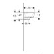 Geberit Lavabo mural Renova Compact 45x25cm, avec trop-plein, blanc/KeraTe
