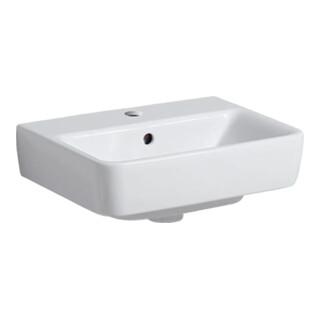 Geberit Lavabo mural Renova Plan 45x34 cm, mitigeur, avec trop-plein, blanc KeraTect