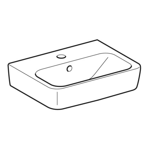 Geberit Lavabo mural Renova Plan 45x34cm, robinet mitigeur, avec trop-plein, blanc