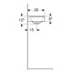 Geberit Lavabo mural Xeno2 40x28 cm, mitigeur à droite, sans trop-plein, blanc K-Tect