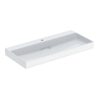 Geberit Lavabo One 105 cm, avec trop-plein, sans vidage, blanc K-Tect/Bl blanc
