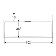 Geberit Lavabo One 105 cm, sans robinet + trop-plein, blanc K-Tect/blanc-4
