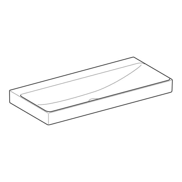 Geberit Lavabo One 105 cm, sans robinetterie + trop-plein, blanc KeraTect