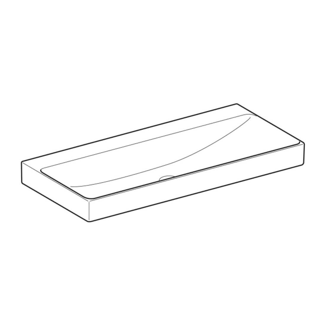 Geberit Lavabo One 105 cm, sans robinetterie + trop-plein, blanc KeraTect