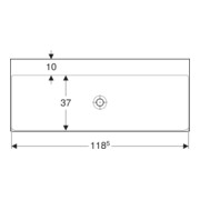 Geberit Lavabo One 120 cm, sans robinet + trop-plein, blanc KeraTect-5