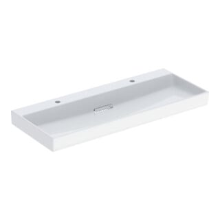 Geberit Lavabo One 120x48,4 cm, EV G + D, sans trop-plein, blanc K-Tec/Blanc