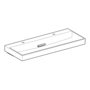 Geberit Lavabo One 120x48,4 cm, EV G + D, sans trop-plein, blanc K-Tec/Blanc-2