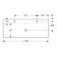 Geberit Lavabo One 120x48 cm, évacuation gauche + droite, sans trop-plein, blanc K-Tect-5