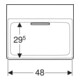 Geberit Lavabo One 50, sans robinet + trop-plein, blanc K-Tect/Bl
