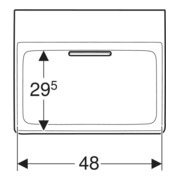 Geberit Lavabo One 50, sans robinet + trop-plein, blanc K-Tect/Bl-4