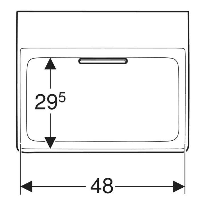 Geberit Lavabo One 50, sans robinet + trop-plein, blanc K-Tect/Bl