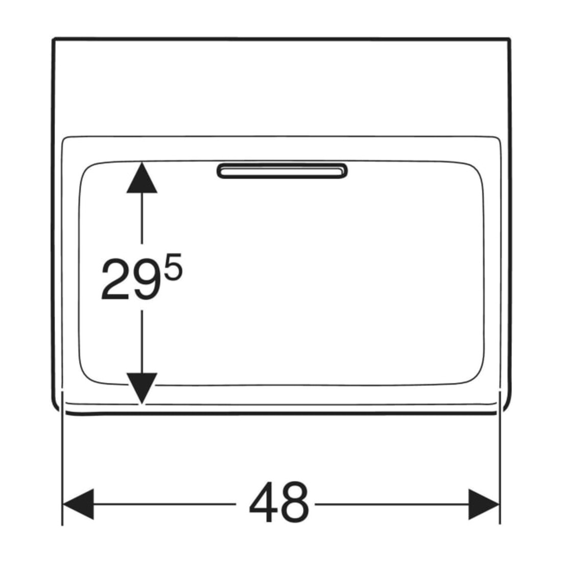 Geberit Lavabo One 50, sans robinet + trop-plein, blanc K-Tect/Bl