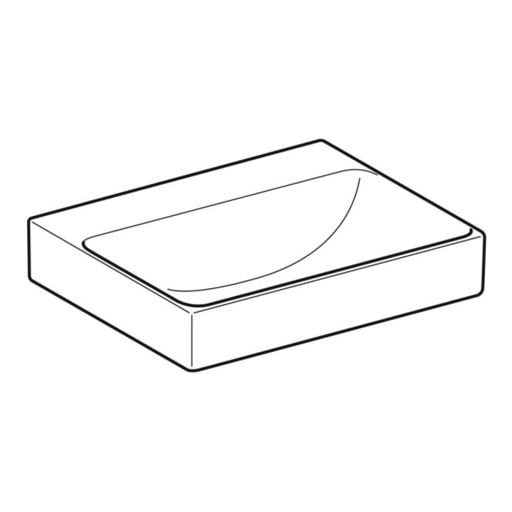 Geberit Lavabo One 50, sans robinet + trop-plein, blanc KeraTect