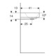 Geberit Lavabo One 50, sans robinet + trop-plein, blanc KeraTect