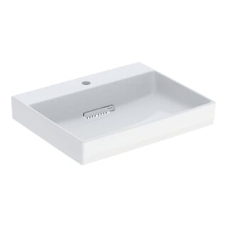 Geberit Lavabo One 60 cm, avec trop-plein, sans robinetterie, blanc K-Tect/blanc