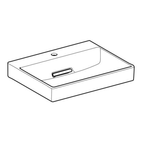 Geberit Lavabo One 60 cm, avec trop-plein, sans robinetterie, blanc K-Tect/blanc