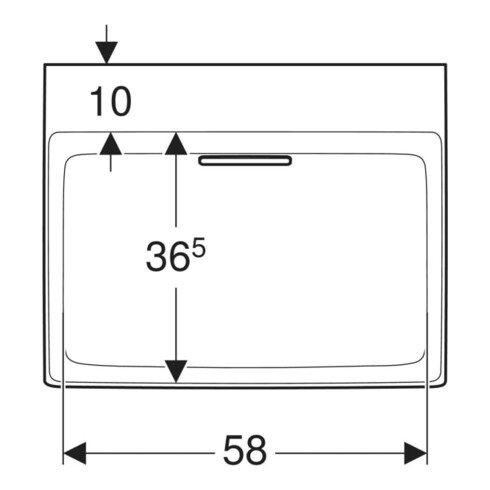 Geberit Lavabo One 60 cm, sans robinet + trop-plein, blanc K-Tect/Bl