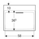 Geberit Lavabo One 60 cm, sans robinet + trop-plein, blanc K-Tect/Bl