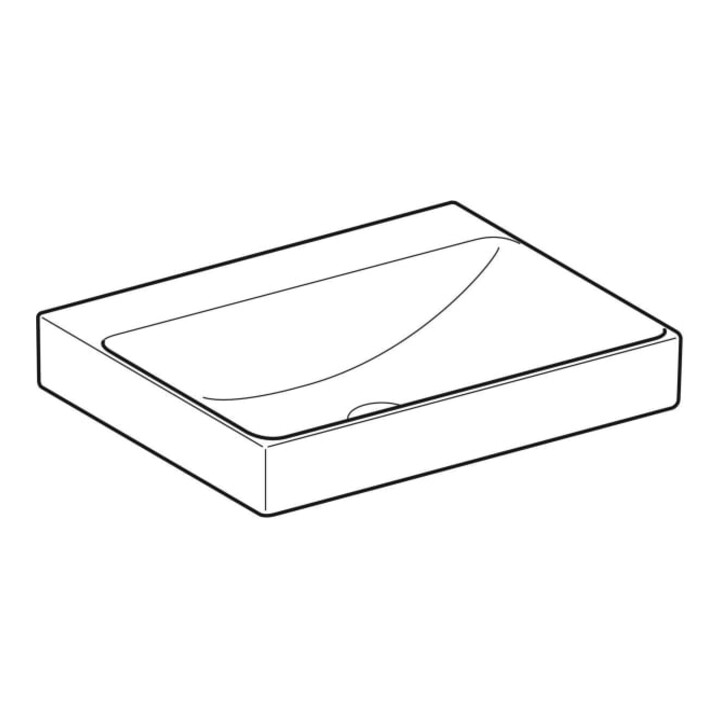 Geberit Lavabo One 60 cm, sans robinet + trop-plein, blanc KeraTect