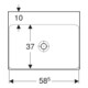 Geberit Lavabo One 60 cm, sans robinet + trop-plein, blanc KeraTect