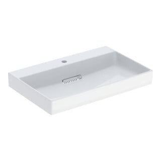Geberit Lavabo One 75 cm, avec trop-plein, sans vidage, blanc K-Tect/Blanc