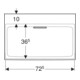 Geberit Lavabo One 75 cm, sans robinet + trop-plein, blanc K-Tect/Bl