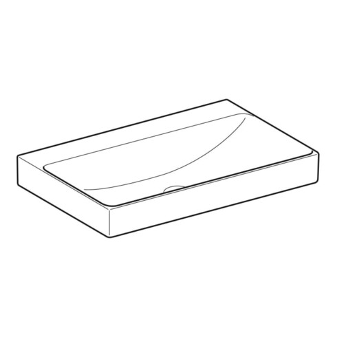 Geberit Lavabo One 75 cm, sans robinet + trop-plein, blanc KeraTect
