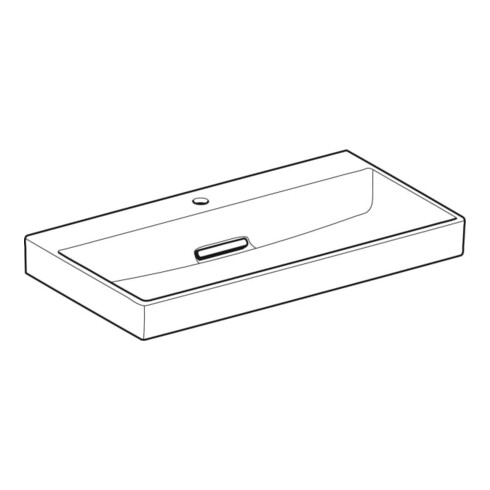 Geberit Lavabo One 90 cm, avec vidage horizontal, sans trop-plein, blanc K-Tect/blanc