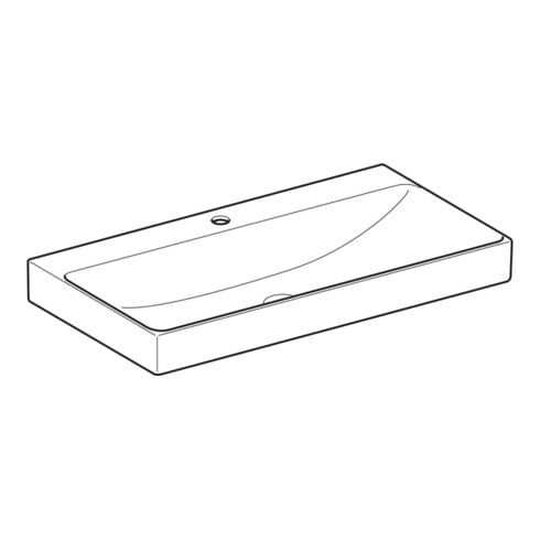 Geberit Lavabo One 90 cm, mitigeur, sans trop-plein, blanc KeraTect