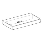 Geberit Lavabo One 90 cm, sans robinet + trop-plein, blanc K-Tect/Bl-2