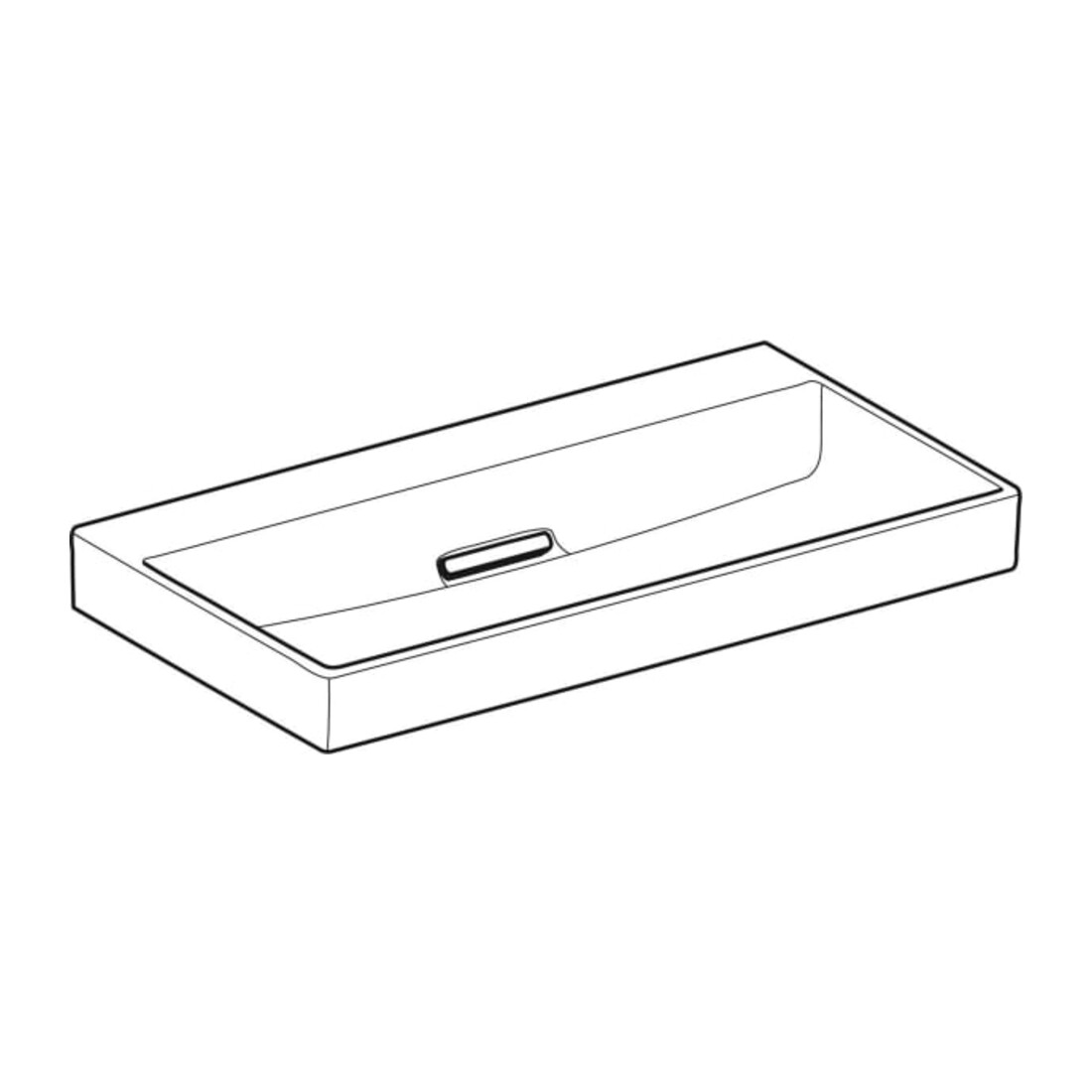 Geberit Lavabo One 90 cm, sans robinet + trop-plein, blanc K-Tect/Bl