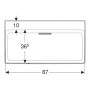 Geberit Lavabo One 90 cm, sans robinet + trop-plein, blanc K-Tect/Bl-4