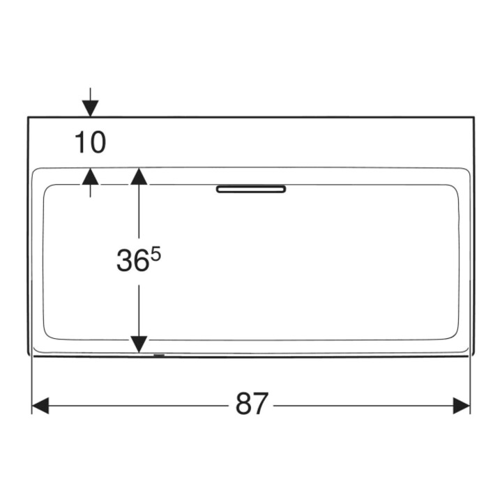 Geberit Lavabo One 90 cm, sans robinet + trop-plein, blanc K-Tect/Bl