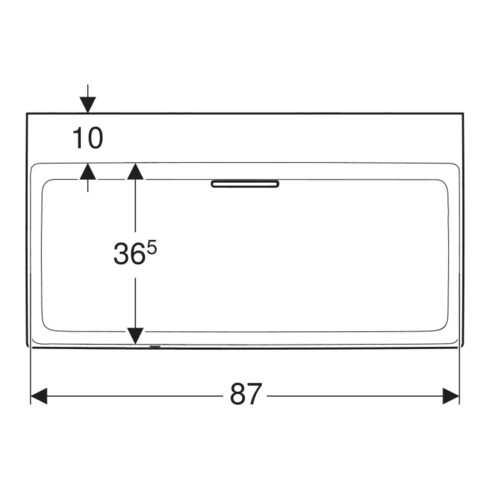 Geberit Lavabo One 90 cm, sans robinet + trop-plein, blanc K-Tect/Bl