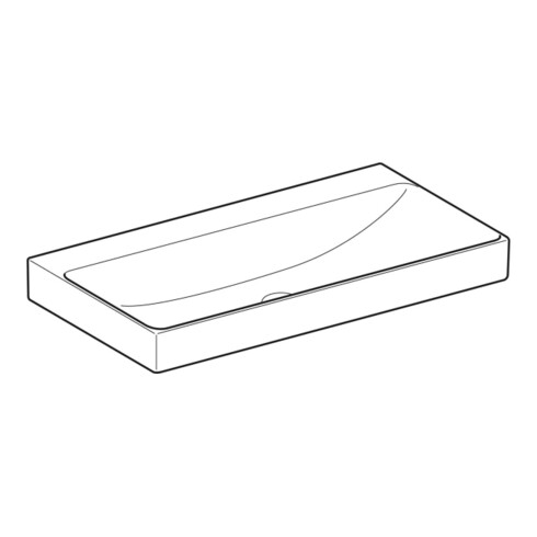 Geberit Lavabo One 90 cm, sans robinet + trop-plein, blanc KeraTect
