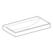 Geberit Lavabo One 90 cm, sans robinet + trop-plein, blanc KeraTect-2