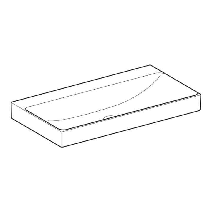 Geberit Lavabo One 90 cm, sans robinet + trop-plein, blanc KeraTect