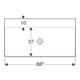 Geberit Lavabo One 90 cm, sans robinet + trop-plein, blanc KeraTect-5