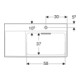 Geberit Lavabo One 90x48,4 cm, sans trop-plein, blanc K-Tec/Bl, robinet à droite