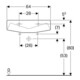 Geberit Lavabo Paracelsus 64x49 cm, sans trop-plein, accessible, blanc-2